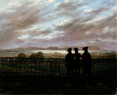 詩人VA Zhukovsky、SI TurgenevおよびAI Turgenev、1820年代末 作： Caspar David Friedrich