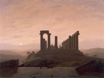 アグリジェントのジュノ神殿」カスパー・ダヴィッド・フリードリッヒ（1774-1840）作。 作： Caspar David Friedrich