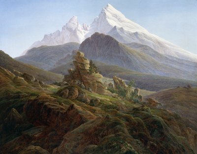 The Watzmann（油彩・キャンバス 作： Caspar David Friedrich