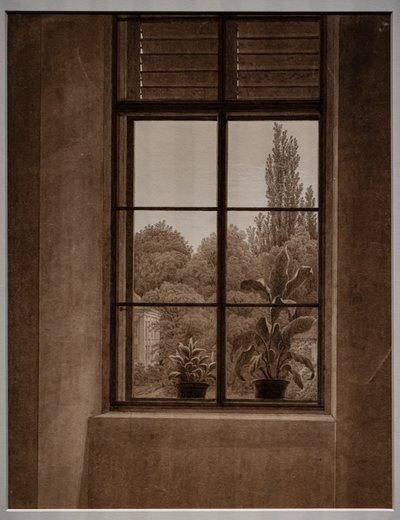公園が見える窓 作： Caspar David Friedrich