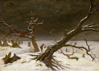 冬の風景 作： Caspar David Friedrich