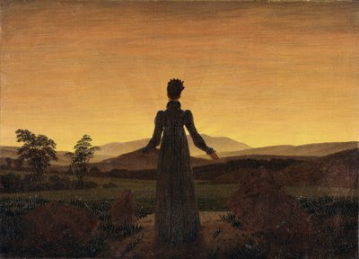 昇る太陽の前の女、1818年頃 作： Caspar David Friedrich
