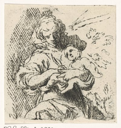 腕に子供を持つ女性 作： Caspar Jacobsz. Philips