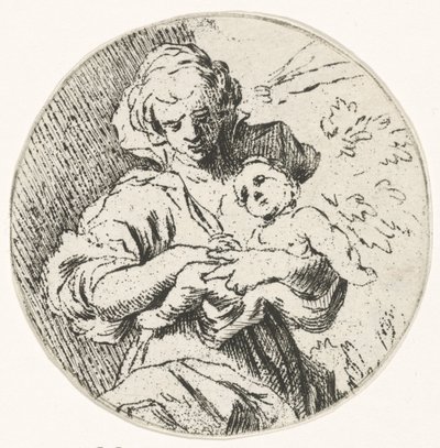 腕に子供を持つ女性 作： Caspar Jacobsz. Philips