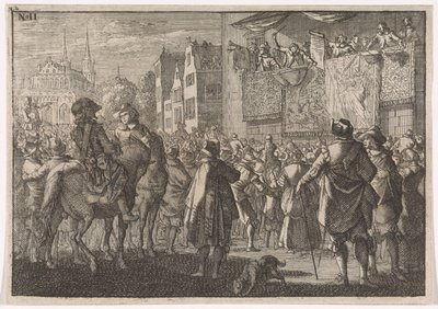 ある町でのオスナブリュック平和宣言、1648年 作： Caspar Luyken (attributed to)