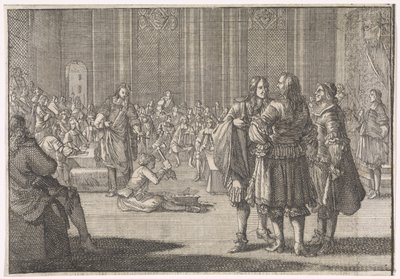 貴族院で砕かれるイングランドの印章、1646年 作： Caspar Luyken (attributed to)