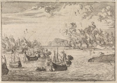 ディエップの砲撃、1694 作： Caspar Luyken