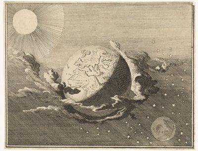 地球、太陽、月、星のある宇宙 作： Caspar Luyken