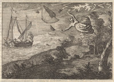 1679年、マルメの海岸に吹く強風 作： Caspar Luyken