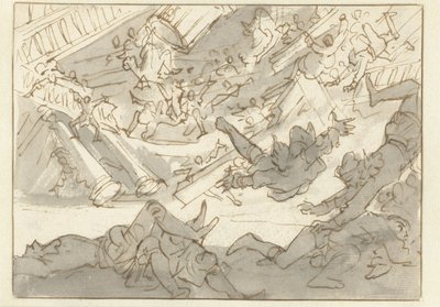 スペイン公使館倒壊 作： Caspar Luyken