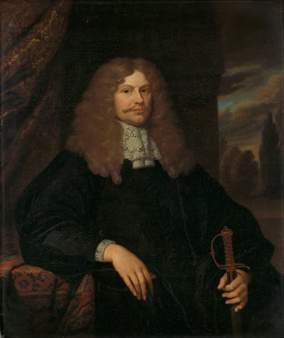 Cornelis Backer (1633-81)、評議員、市会議員、およびアムステルダム民兵隊の大佐の肖像 作： Caspar Netscher