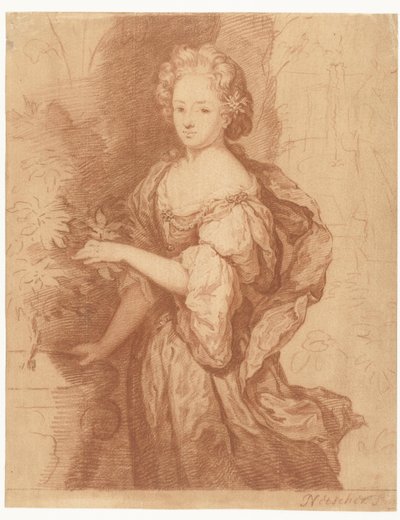 貴婦人の肖像 作： Caspar Netscher
