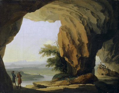 ビータス洞窟のある風景、c.1774-77 作： Caspar Wolf