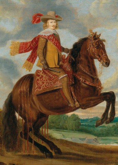 オーストリアの枢機卿インファンテ フェルディナントの騎馬肖像 1609 ～ 1641 年。 作： Caspar de Crayer