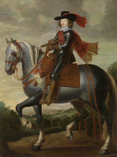 オーストリアの枢機卿インファンテフェルディナンドの乗馬の肖像、17世紀の3分の1。 作： Caspar de Crayer