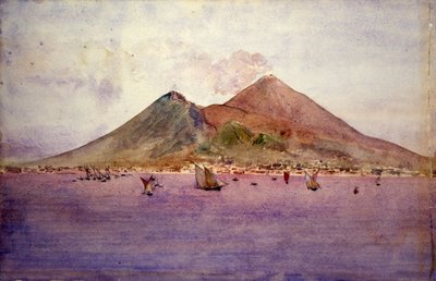 ナポリ湾からのヴェスヴィオ山 作： Cass Gilbert