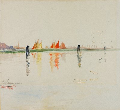 ラグーン、ヴェネツィア、1898年。 作： Cass Gilbert