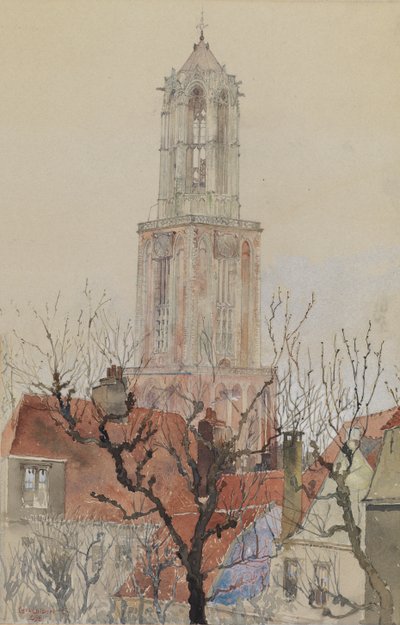 ユトレヒト大聖堂の塔、オランダ、1898年。 作： Cass Gilbert