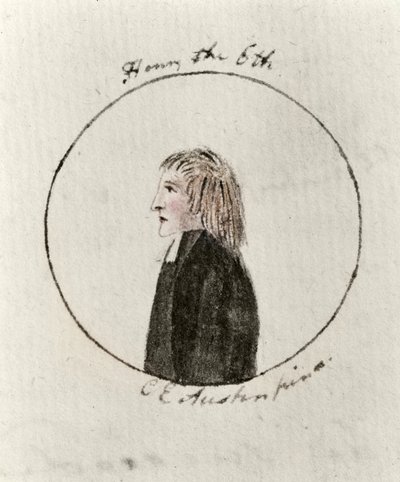 ヘンリー6世、1790年頃（ペンとインク、紙にトイレ） 作： Cassandra Austen