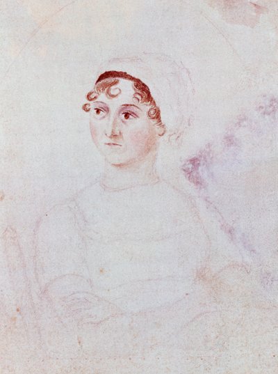 ジェーン・オースティンの肖像 1810年頃 （鉛筆・水彩・紙 作： Cassandra Austen