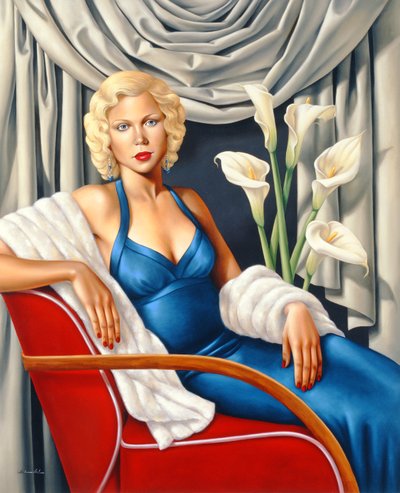 ハーローへのオマージュ（リネンの油） 作： Catherine Abel