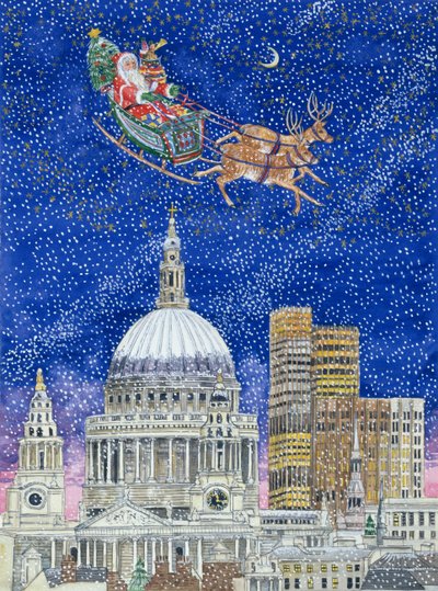 父のクリスマスフライングロンドン（紙にトイレ） 作： Catherine Bradbury