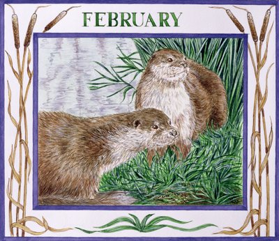 2月（紙にトイレ） 作： Catherine Bradbury