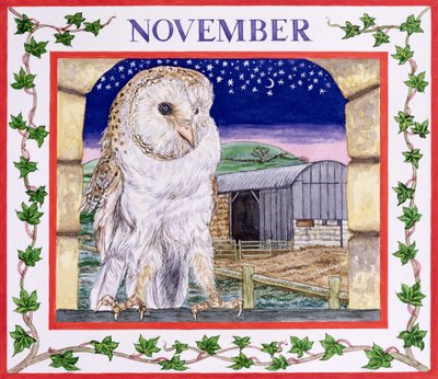 11月（紙にトイレ） 作： Catherine Bradbury