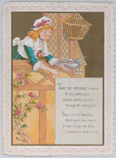 バレンタイン、1874年。 作： Catherine Greenaway