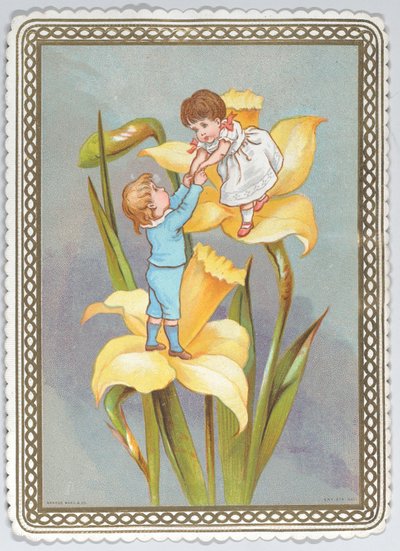 バレンタイン、1875～1880年。 作： Catherine Greenaway