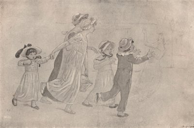 「カラー木版画用水彩画」、1880-1890年、1923年 作： Catherine Greenaway