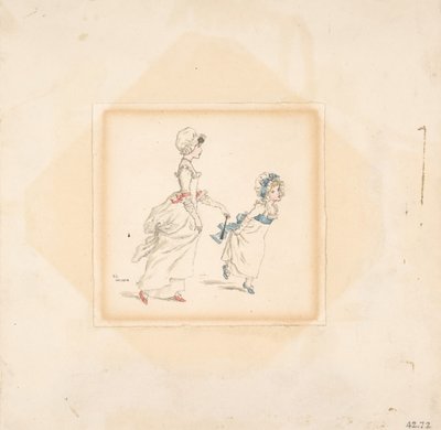 女性と子供、1883年。 作： Catherine Greenaway