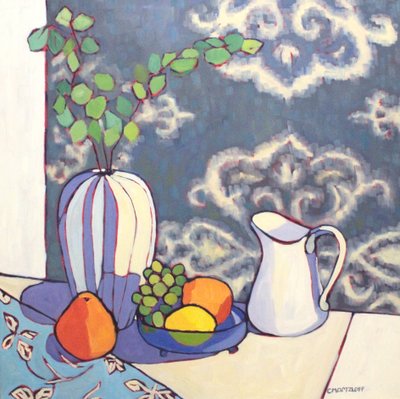 アートな窓、2023年（油彩） 作： Catherine J Martzloff