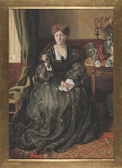 思考、エマ・マドックス・ブラウンの肖像 作： Catherine Madox Brown
