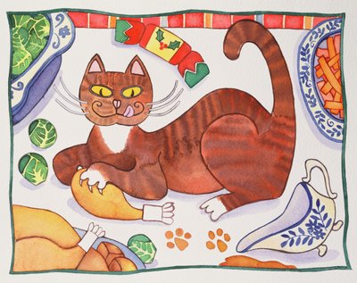 クリスマス猫とトルコ 作： Cathy Baxter