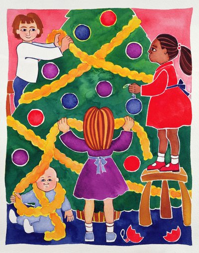クリスマスツリーを飾る 作： Cathy Baxter