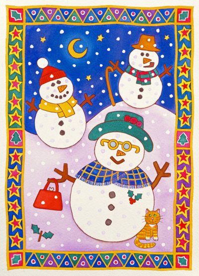 雪の中の雪だるま（トイレ） 作： Cathy Baxter