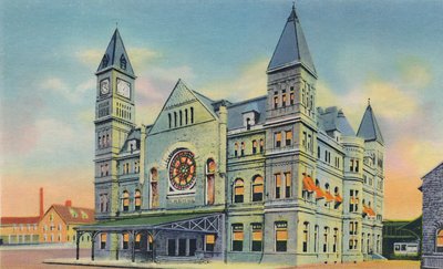 ユニオン駅、10番とブロードウェイ、1942 作： Caufield and Shook