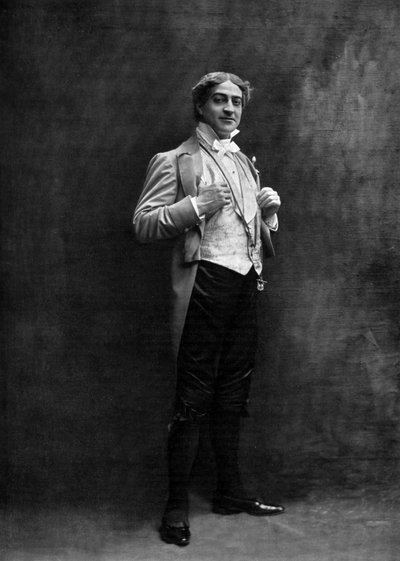 パリでオペレッタ「こうもり」のトゥリヨン役を演じたフランスのコメディアン、マックス・ディアリー（1874-1943）、1904年5月のフランスの新聞「Le Theatre」に掲載されたCautinとBergerの写真 作： Cautin and Berger