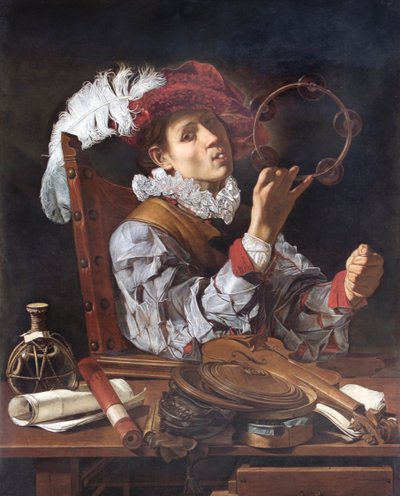 ミュージシャン、1610年頃（キャンバスに油彩） 作： Cecco de Caravaggio