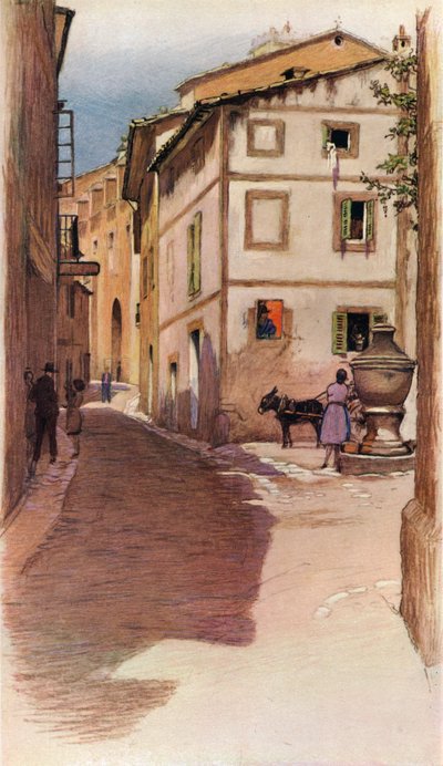 「マヨルカのストリート シーン」、20 世紀、1931 年 作： Cecil Charles Windsor Aldin