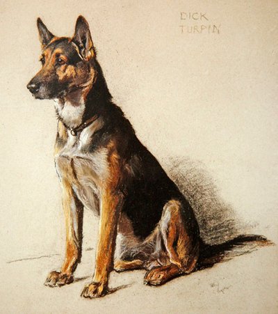 ディック・ターピン（パステル、ティント紙 作： Cecil Charles Windsor Aldin