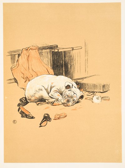 ゲイ犬からのチョコレートを見つけられなかったことに失望した、愚かな年のアルディン、セシルチャールズウィンザー（1870-1935）は、ウィリアムハイネマン、1905年に出版しました。第1版、イラスト、チョーク、C 作： Cecil Charles Windsor Aldin