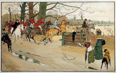 イギリスのセシル・アルディン（1870年〜）の版画。Coll.パーツ 作： Cecil Charles Windsor Aldin