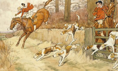 「ホフ-5ポンド紙幣の場合」、RSサーティーズによるHandley Crossのイラスト（紙に水彩でペンとインク） 作： Cecil Charles Windsor Aldin