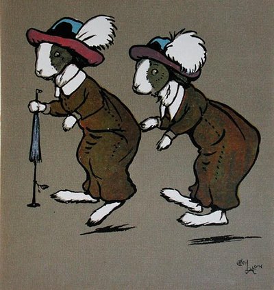 Humpty and Dumpty（メイ・バイロン著「Merry Party」（Hodder and Stoughton社刊）の挿絵 作： Cecil Charles Windsor Aldin