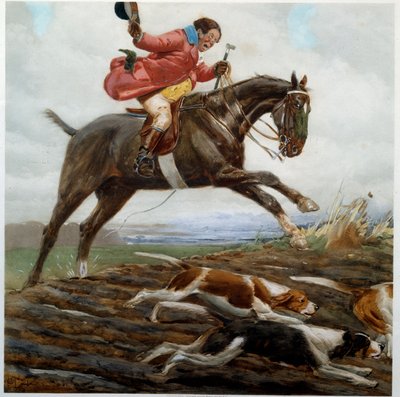 狩りをする。セシル・アルディン(1870-1935)の水彩画「タユート」 19世紀 個人蔵 作： Cecil Charles Windsor Aldin