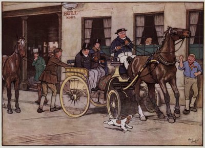 セシル・アルディンによる『ピックウィック・ペーパーズ』のイラスト（カラーリトグラフ 作： Cecil Charles Windsor Aldin