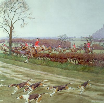 チェシャー-タッテンホールから離れて、1912ペン、インク、85436のWC詳細 作： Cecil Charles Windsor Aldin