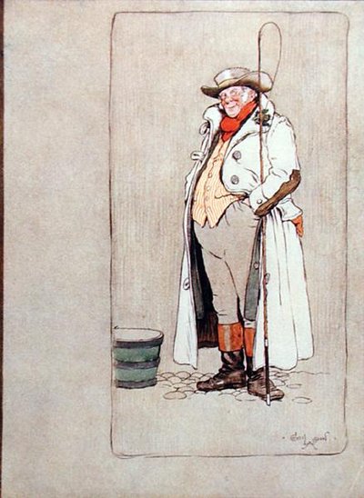 ワシントン・アーヴィング（1783-1859）の「Old Christmas」の挿絵「The Stage Coachman」（Hodder and Stoughton社刊 作： Cecil Charles Windsor Aldin